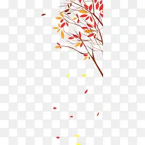 秋天落叶树枝装饰矢量图-空若网 秋天落叶树枝装饰矢量图-空若网