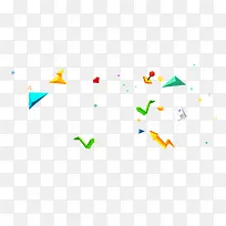 卡通彩色不规则元素-空若网 卡通彩色不规则元素-空若网