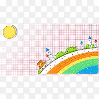 学习卡通背景促销素材-空若网 学习卡通背景促销素材-空若网