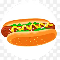 热狗食物快餐卡通促销素材-空若网 热狗食物快餐卡通促销素材-空若网