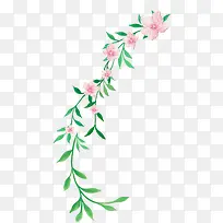 粉色水彩花朵美景-空若网 粉色水彩花朵美景-空若网