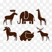 非洲动物简笔画-空若网 非洲动物简笔画-空若网