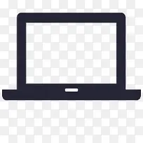 黑色笔记本电脑卡通图标-空若网 黑色笔记本电脑卡通图标-空若网