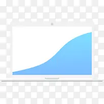 白色蓝屏笔记本电脑卡通-空若网 白色蓝屏笔记本电脑卡通-空若网