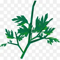 绿色卡通春天树枝手绘-空若网 绿色卡通春天树枝手绘-空若网