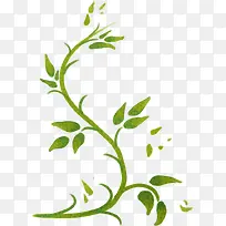 绿色手绘树枝美景-空若网 绿色手绘树枝美景-空若网