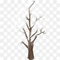 手绘冬季树枝插图-空若网 手绘冬季树枝插图-空若网