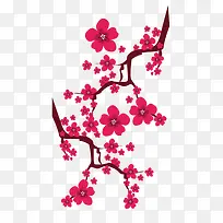 手绘粉色古风树枝-空若网 手绘粉色古风树枝-空若网