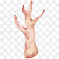 粉色手绘水彩树枝-空若网 粉色手绘水彩树枝-空若网