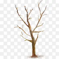 手绘棕色复古树枝-空若网 手绘棕色复古树枝-空若网