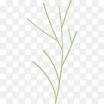 手绘绿色清新树枝装饰-空若网 手绘绿色清新树枝装饰-空若网