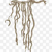 矢量手绘树枝挂绳-空若网 矢量手绘树枝挂绳-空若网