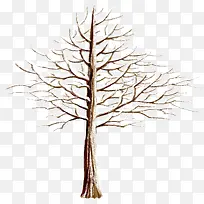 手绘树枝冬季风景-空若网 手绘树枝冬季风景-空若网