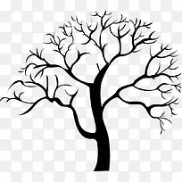 手绘树枝冬季雪景-空若网 手绘树枝冬季雪景-空若网