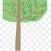 高清手绘海报效果树枝鸟图-空若网 高清手绘海报效果树枝鸟图-空若网