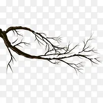 手绘干枯树枝逼真-空若网 手绘干枯树枝逼真-空若网