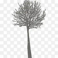 灰色手绘树枝装饰-空若网 灰色手绘树枝装饰-空若网