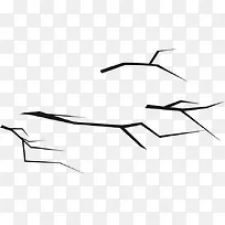 黑色手绘树枝装饰-空若网 黑色手绘树枝装饰-空若网