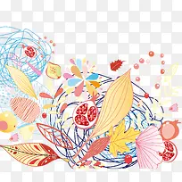 植物装饰插画-空若网 植物装饰插画-空若网