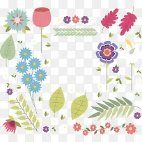 矢量手绘卡通花朵-空若网 矢量手绘卡通花朵-空若网