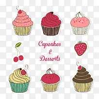 矢量杯子蛋糕-空若网 矢量杯子蛋糕-空若网