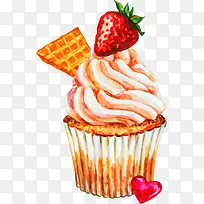 手绘草莓蛋糕-空若网 手绘草莓蛋糕-空若网