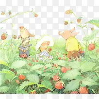 草莓地里的动物-空若网 草莓地里的动物-空若网