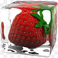 夏日冰块草莓水果-空若网 夏日冰块草莓水果-空若网