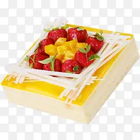 手绘黄色草莓蛋糕点心-空若网 手绘黄色草莓蛋糕点心-空若网