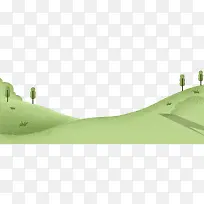 卡通手绘绿色草坪-空若网 卡通手绘绿色草坪-空若网