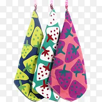 彩色草莓方巾-空若网 彩色草莓方巾-空若网