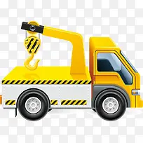 手绘黄色卡车吊车图案-空若网 手绘黄色卡车吊车图案-空若网