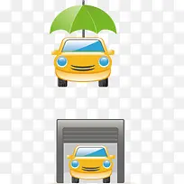 黄色卡通汽车-空若网 黄色卡通汽车-空若网