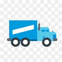 蓝色的运输卡车交通工具-空若网 蓝色的运输卡车交通工具-空若网