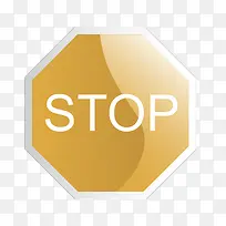 矢量黄色停车标志标识牌-空若网 矢量黄色停车标志标识牌-空若网