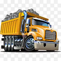 黄色运输卡车-空若网 黄色运输卡车-空若网