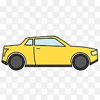 黄色卡通轿车素材-空若网 黄色卡通轿车素材-空若网