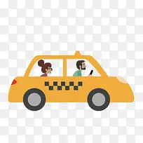 矢量黄色出租车-空若网 矢量黄色出租车-空若网