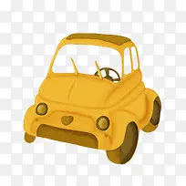 卡通黄色手绘汽车-空若网 卡通黄色手绘汽车-空若网