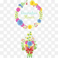 矢量彩色花环-空若网 矢量彩色花环-空若网