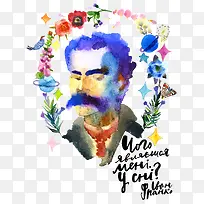 彩色绘图头象-空若网 彩色绘图头象-空若网