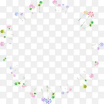 手绘彩色花环装饰-空若网 手绘彩色花环装饰-空若网