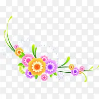 彩色花卉花环素材-空若网 彩色花卉花环素材-空若网
