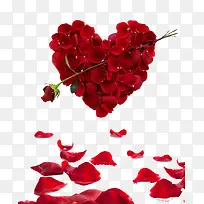 红色玫瑰花瓣海报爱心-空若网 红色玫瑰花瓣海报爱心-空若网