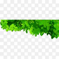 春天绿色水彩树林-空若网 春天绿色水彩树林-空若网