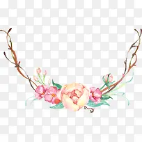 水彩花卉花边-空若网 水彩花卉花边-空若网