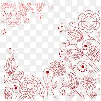 红色花边素材矢量-空若网 红色花边素材矢量-空若网