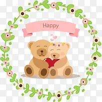 矢量手绘卡通熊-空若网 矢量手绘卡通熊-空若网