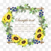 鲜花边框矢量素材-空若网 鲜花边框矢量素材-空若网