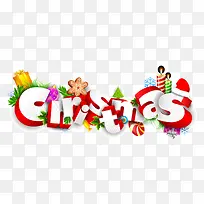 圣诞快乐字体设计-空若网 圣诞快乐字体设计-空若网